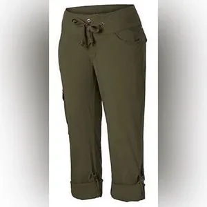 Columbia Olive Green Army Green City Slickerz Roll Up Hiking Pants Size 10